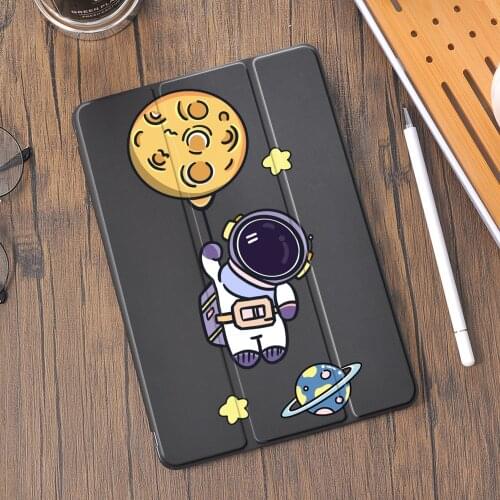 Cartoon Astronaut for Air 4 iPad Case With Pencil Holder 10.2 8th 6th 7th Pro 12.9 2020 Mini 5 9.7 Silicone Cover Pro 11 Funda
