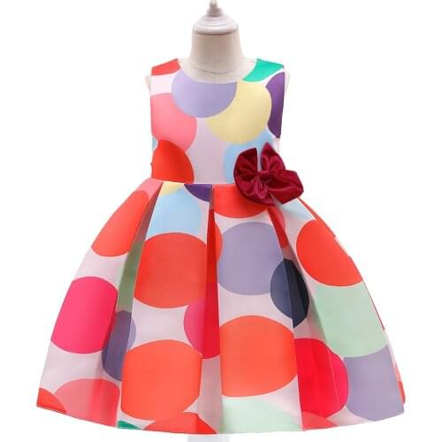 Kids Girl Summer festival Dress Color matching princess Costume party girl dresses