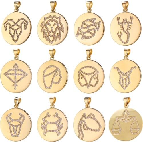 DIY Constellation Pendant 12 Zodiac Charms Pendants For Women Handmade Jewelry Accessories Jewelry Making