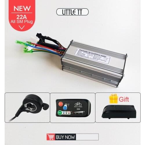 EBike Controller 500W 36V48V Electric Bicycle Display Brushless 9 Mosfet Square Wave 22A Controller For Bicycle Conversion Kits