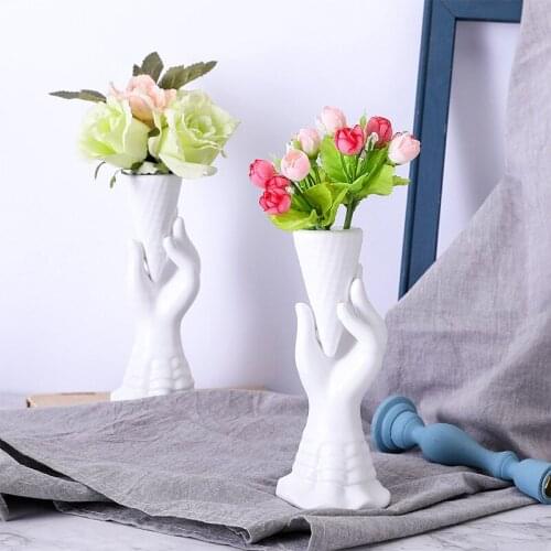 Creative new product handheld ice cream ceramic vase home decoration window sill desktop living room TV cabinet decoration