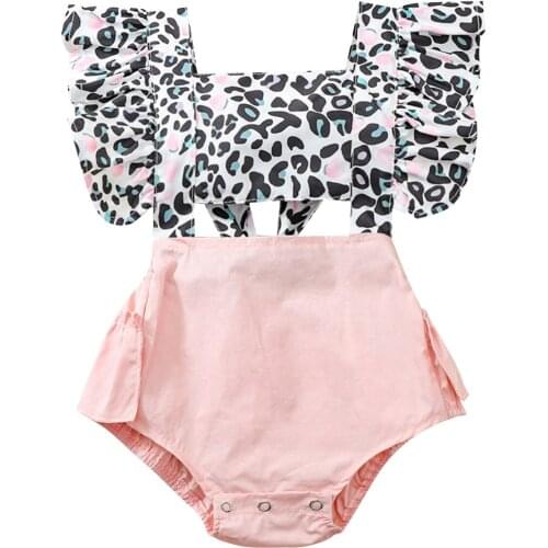 Ma&Baby 0-24M Summer Ruffles Newborn Infant Baby Girl Leopard Rompers O neck Jumpsuit Playsuit Costumes Outfits
