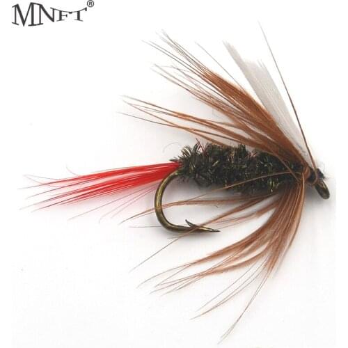 MNFT 10PCS Red Tail Nymph Pheasant Herl MayFly Trout Perch Fresh Water Fly Fishing Flies Lures 10