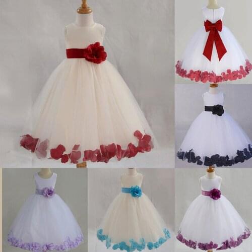 2016 new waist flowers fashion children clothing flower girl dresses modification, girl summer sleeveless dress princess formal