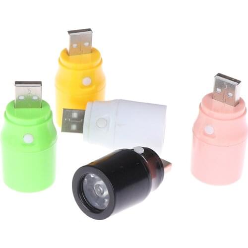 6 Colors Portable 1W 100lm USB Lamp White Light LED Lamp USB Light Powerbank LED Night Light Torchlight with Switch