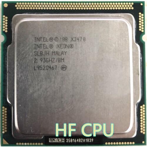 Lntel X3470 Quad Core 2.93GHz LGA 1156 95W 8M Cache Desktop CPU equal i7 870 scrattered pieces X3470 1156