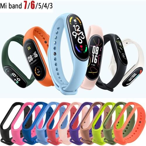 Bracelet for Mi band 6 Strap Sport Silicone Miband4 miband 5 Wrist correa Replacement Wristband for xiaomi Mi band 4 3 5 strap