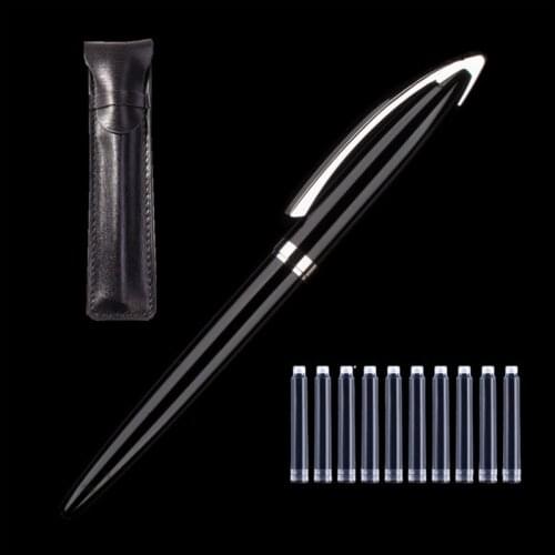 Luxury quality Classic Fountain Pen , Black Barrel Ideal for Business Office Home or Gift