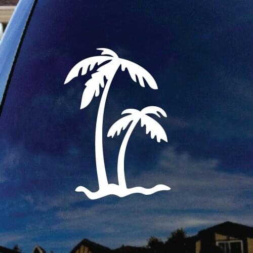 SoCoolDesign Palm Tree Car Window Vinyl Decal Sticker 4" Tall