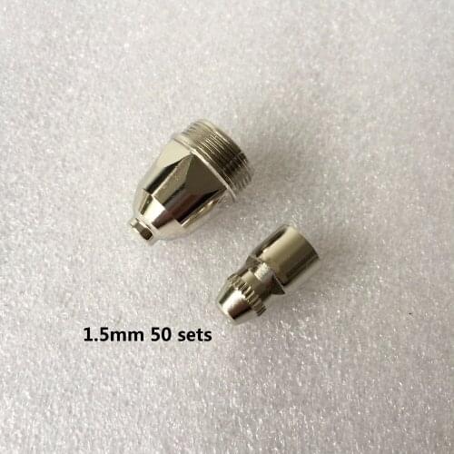 Hafnium P-80 P80 Nozzle Electrode 50 Sets 1.5 mm for Plasma Torch Consumables CNC Straight Machine Torch SALE1