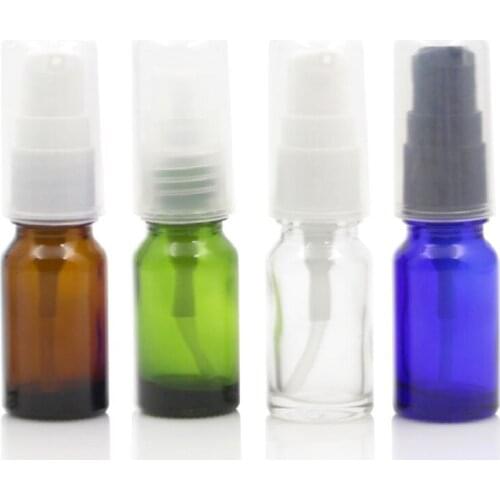 10ml Cosmetic Containers Bottles Glass Long Beak Bottle Refillable Travelling Jar Shampoo Vial Glass Emulsion Lotion Pump Bottle