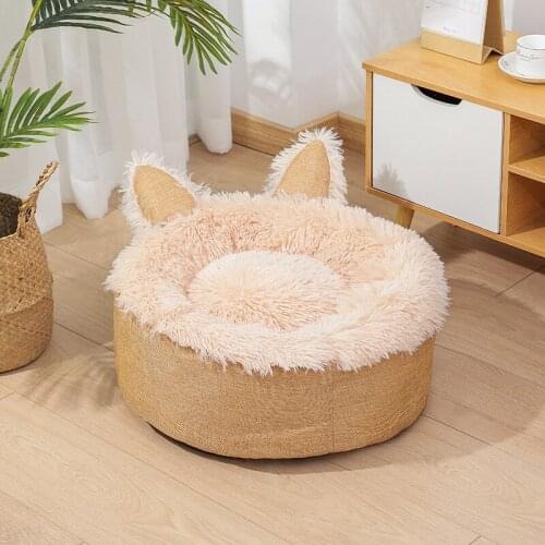 The Four Seasons General Dog House Cats bed Available Removable Cartoon Cat Ears Dogs Supplies Pets Warm Pet Beds