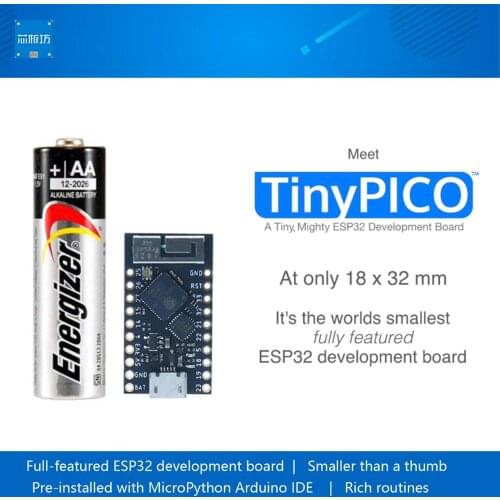 TinyPICO Worlds Fully Featured ESP32 Board Smaller than Thumb MicroPython Arduino IDE
