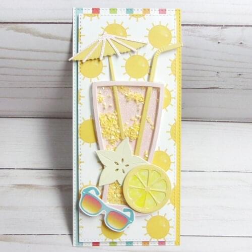 Cutting Dies Cocktail Shaker Scrapbook Cardmaking DIY Paper Craft Metal Stencil Surprise Creation