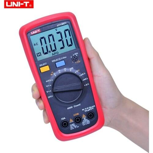 UNI-T UT136B+ UT136C+ Digital Multimeter 1000V 10A multimetro AC DC with Hz/Diode/Capacitance/Frequency/hFE/NCV/Temperature