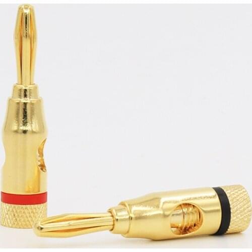 VB412AG Banana plug Gold Plated Speaker Wire Spade Terminal audio Connector Plug