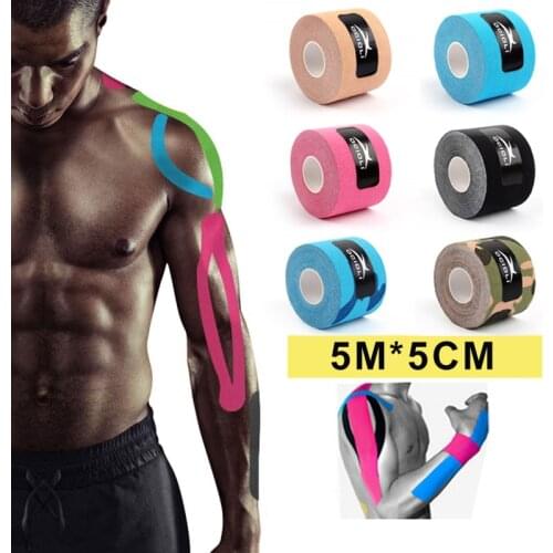 5mx5cm Waterproof Kinesiotape Athletic Kinesiology Tape Sport Taping Strapping Good Quality Football Knee Muscle Kinesiotaping