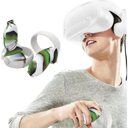 VR Accessories Glasses Rivet-style Handle Cover Protective Case For Oculus Quest 2 VR Touch Controller Soft-touch Silicone Cover