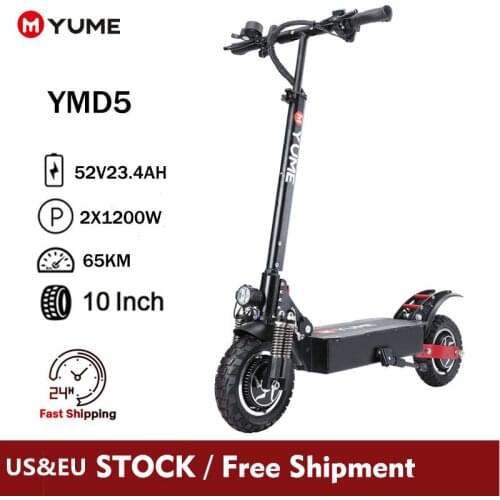 YUME D5 Free Shipping 2400W Dual Motor Motorcycle Scooter Factory Price Adult 2 Wheels Electric Scooter Up To 60KM/H