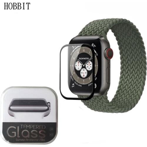 For Apple Watch Series 6 SE 5 4 40mm 44mm Screen Protector Film 3D Full Cover Tempered Glass Anti-Scratch Water-proof HD Glass