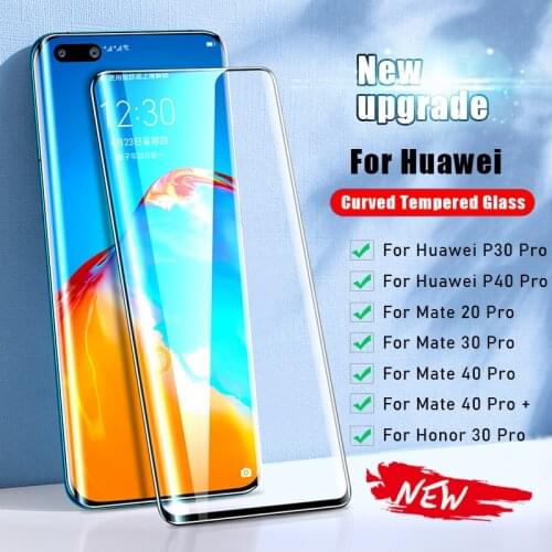 Jelly Full Glue Tempered Glass For Huawei P30 P40 Pro Plus Mate 20 30 40 Pro Plus Honor 30 Pro Plus Nova 7 Screen Protector Film
