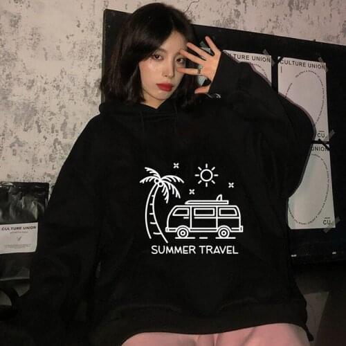 SUN Sweater Women Hoodie Cartoons Travel Anime Hooded For Teens Pullovers Harajuku Hoody Oversized Sweatshirts Dropshipping