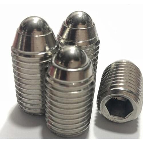 10pcs M3x6-12mm length stainless steel nut wave bead screws positioning beads spring ball plunger screw nuts