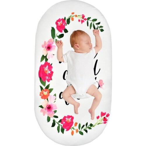 2PCS Baby Moses Basket Bed Baby Crib Care Pad Covers Fitted Sheet Bassinet Sheet Newborn Baby Kids Changing Pad Covers