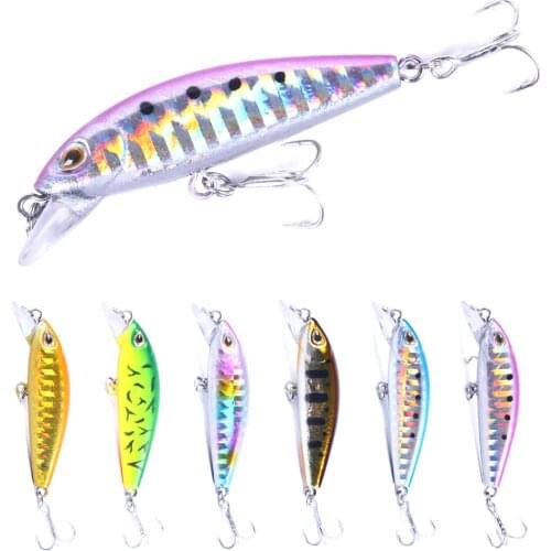 5.5cm 6.6g 6pcs Sinking Minnow Fishing Lure Hard Artificial Bait Fishing Wobblers Pike Carp Bait Crankbaits Fishing Tackle