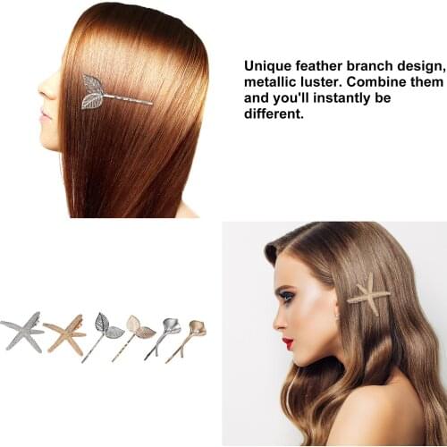 6 PCS Fashion Hair Clips Set Hair Barrettes Salon Styling Hairdressing for Women Girls and Ladies Headwear Styling Tools