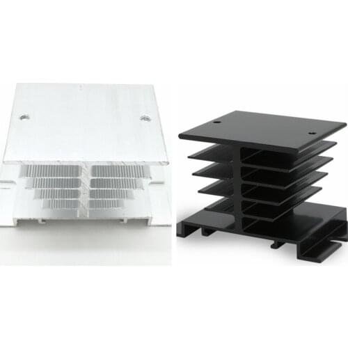 1PC Heat Sink Aluminum Fit For Solid State Relay 10A-40A 50x80x50MM Black/White CZYC