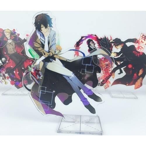 Anime Bungou Stray Dogs Osamu Dazai Nakahara Chuya Acrylic Stand Figure Desktop Decoration Collection Model Toy Doll Gifts
