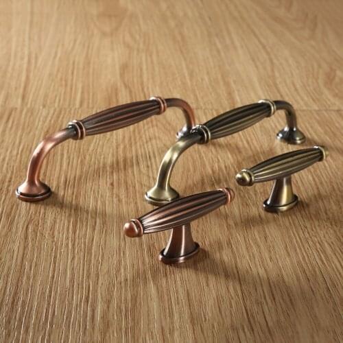 Antique Matte Bronze Furniture Door Knobs Wardrobe Closet Dresser Drawer Kitchen Cupboard Cabinet Pulls Handle Single Hole/128mm