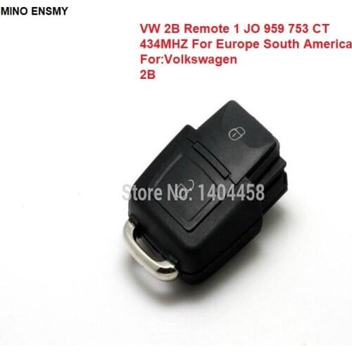 Auto VW 2B Remote 1 JO 959 753 CT 434Mhz For Europe South America free shipping