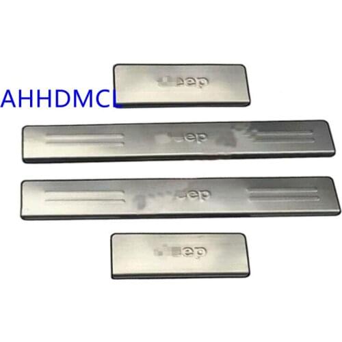 Car Welcome Pedal Threshold Strip Door Sill Strip For Grand Cherokee 2011 2012 2013 2014 2015 2016 2017 2018 2019 2020