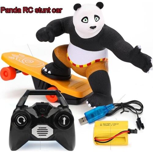 Big Kungfu panda electric rc Scooter Balance car model slide rotate classic film theme remote control stunt car toy for kids