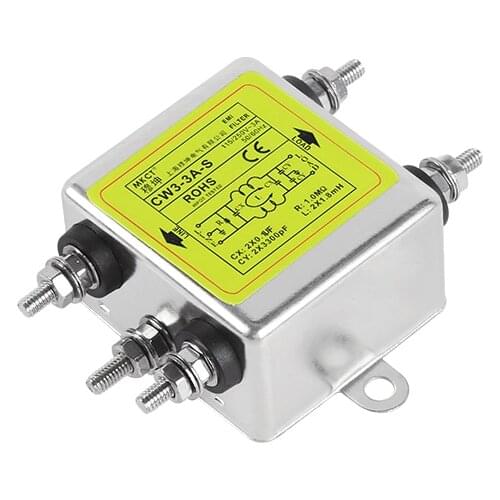 Bolt Connection AC 220V Single-phase Purifier EMI Anti-interference CW3-3A/6A/10A/20A-S Filter
