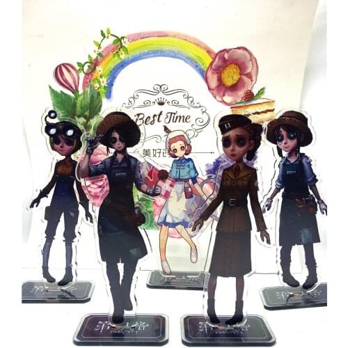16cm Game Identity V Keychain Doctor Lucky Guy Gardener Magician Explorer Car Key Holder Keyrings Jewelry