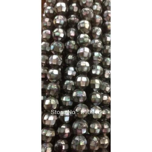 AAA~ 10MM 39Pcs/Lot Black Color Hand-set Natural Seashell Loose Strand Semi-precious Stone Jewelry Beads