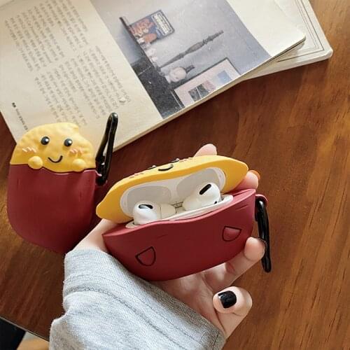 Wireless Bluetooth Headset Cover Cute 3D Sweet Potato Silicone Earphone Case For Apple New for AirPods 1 2 for AirPods Pro
