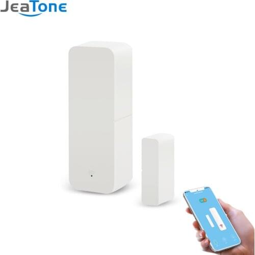 Jeatone WIfi Door Window Sensor App Notification Alerts Security Wireless Connection Smart Sensor for Home Safety Alarm System