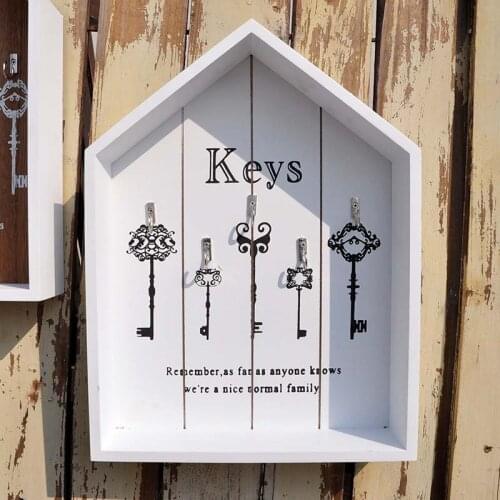 Kids Room Wooden key Hook Storage Box Multi-purpose Key Boxes Wall Hanging Decoration Storage Holder Home Decor 2 Size