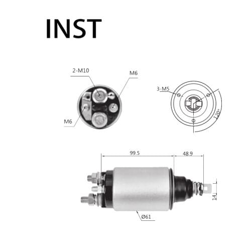 ELECTROMAGNETIC SWTICH SOLENOID FOR 24V 6.0KW DK2712