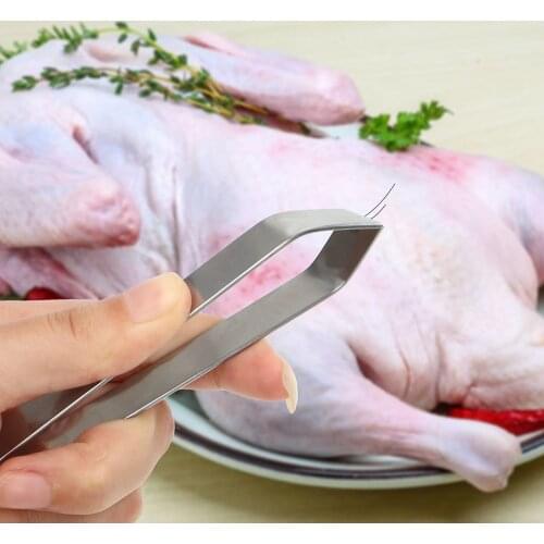 Cooking Tools Gadgets Fish Bone Tweezers Kitchen Accessories Stainless Steel Remover Seafood Tools Pick-Up