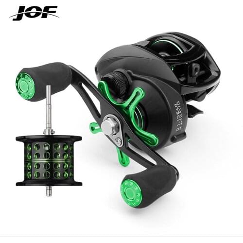 JOF Bait Casting Reel Big Game 8kg Max Drag Sea Fishing jig Reel 11+1 BB 8.1:1 Aluminium Alloy Body Jigging Fishing Reel