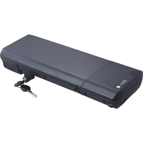 China electric bicycle Lithium ion battery pack 36V 12.8Ah drawer type rear rack battery for city bike folding bike with charger