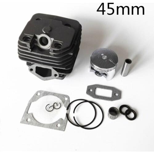 12pcs/set Cylinder Piston Kit For 52CC 5200 Chainsaw 45mm Cylinder Gasket Piston Piston Rings Pin Clips Chainsaw Parts Accs