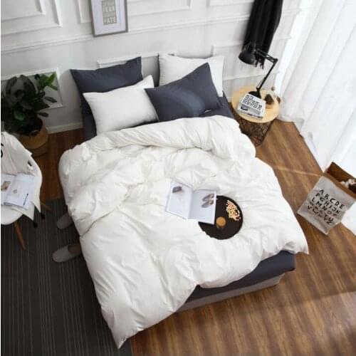 40S High quality home bed four-pieces Sets Pure double color full cotton ( sheets + Duvet Cover + 2PC Pillow Case ) C003