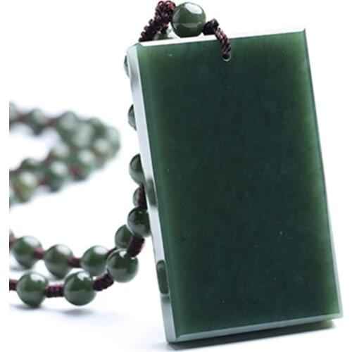 100% natural authentic hetian jade sapphire male female jade pendant jade gift pendant necklace brand men women real jade