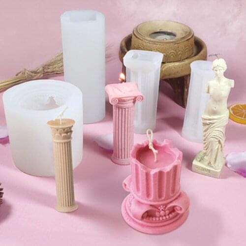 Irregular DIY Handmade For Soap Baking Home Decor Molds Art Body Candle Mold Human Shaped Goddess Candles Portable
